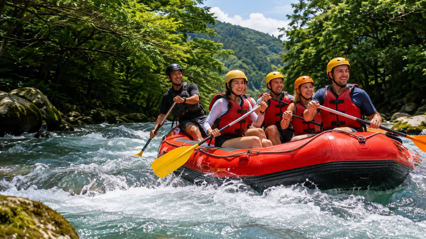 The existing Feel Outdoor rafting hero image